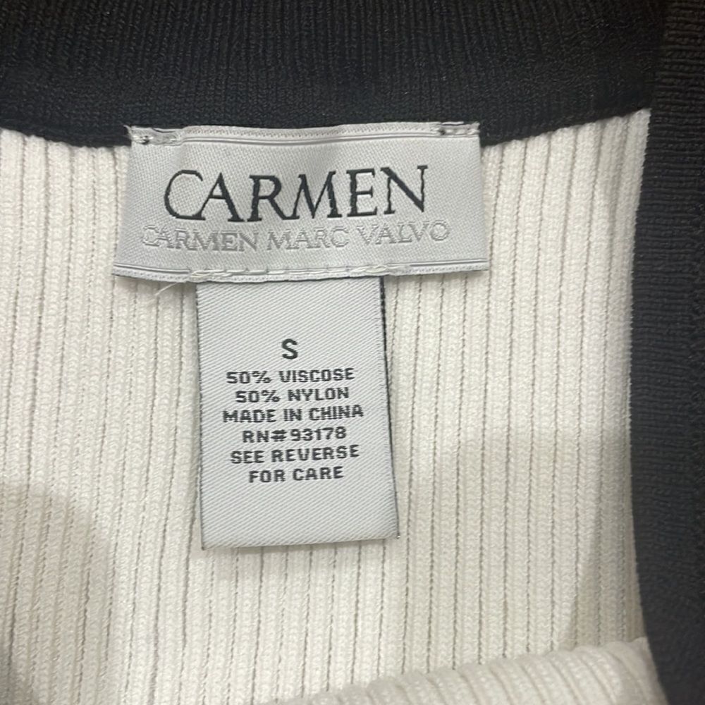 Carmen Marc Valvo Knit Sleeveless Sweater Size Small - Picture 3 of 4